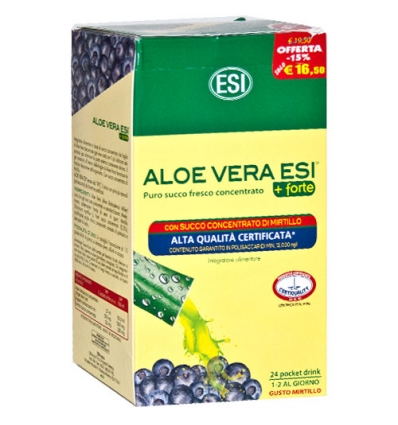ESI Aloe Vera succo drink 24 pocket mirtillo
