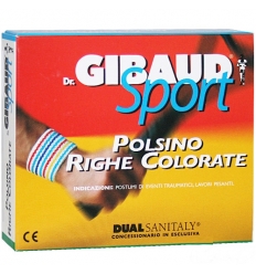 Dr. Gibaud Sport polsino righe colorate 6cm tg.02