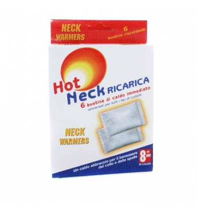 Hot Neck ricarica 6 bustine di caldo immediato 8 ore